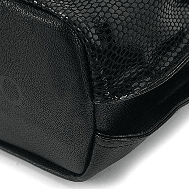 Glänzende Schlangenhaut-Grain-Tasche für Damen aus echtem Leder