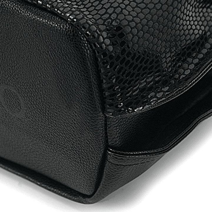 Glänzende Schlangenhaut-Grain-Tasche für Damen aus echtem Leder