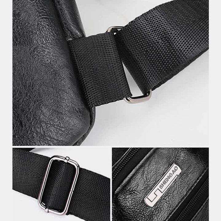 Leder-Umhängetasche für Herren, für Outdoor-Reisen, Brusttasche, Tagesrucksack