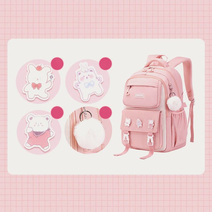 Rucksack für Frauen süßes Accessoire wasserabweisende langlebige Schultasche