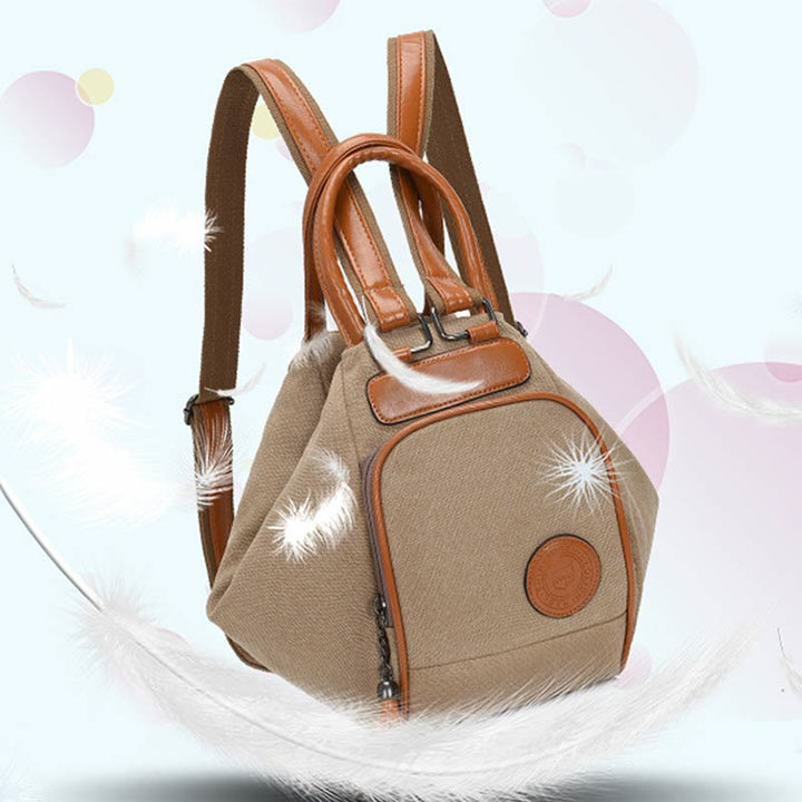 Multifunktionaler Damen-Rucksack mit Quastendekor, tragendem Canvas, Reise-Tagesrucksack