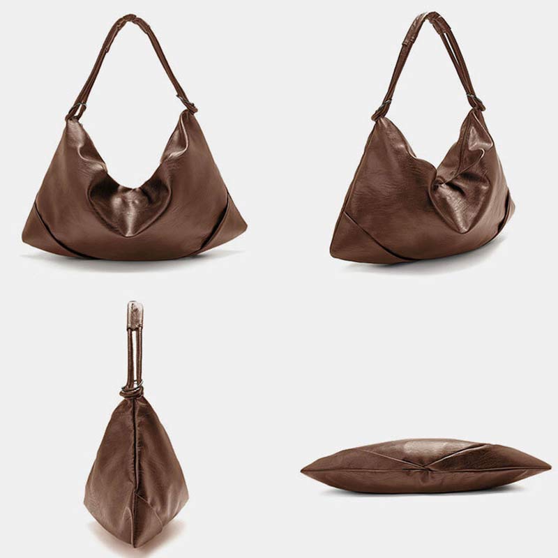 Leder-Tragetasche für Damen, Hobo-Handtasche, Schultertasche mit Crossbody-Gurt - image 12