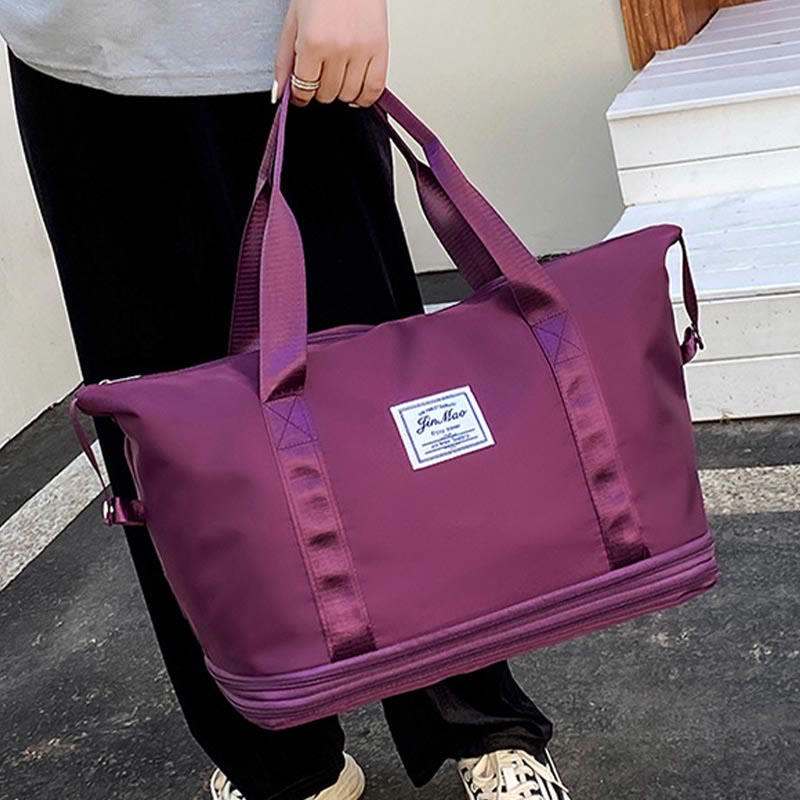 Reisetasche mit doppelter Erweiterung für Damen, groß, leicht, Oxford-Reisetasche