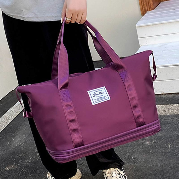 Reisetasche mit doppelter Erweiterung für Damen, groß, leicht, Oxford-Reisetasche