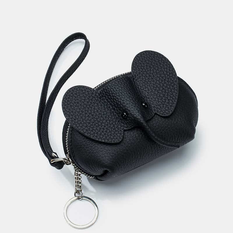 Damen Kleine Geldbörse Elefant Leder Geldbörse Wechselgeldbeutel Armband