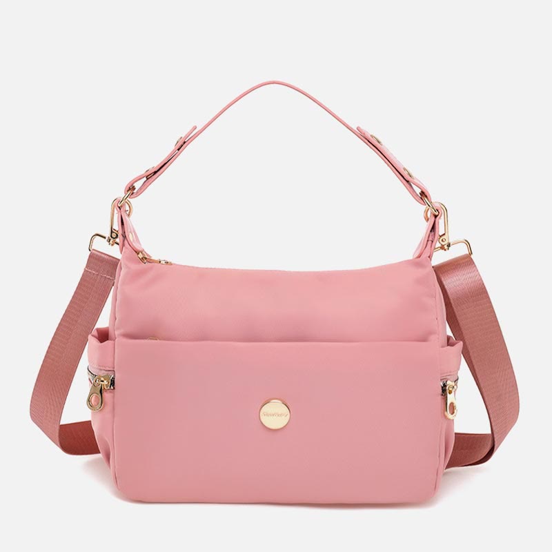 Umhängetasche für Damen, Rosa, leicht, mehrere Taschen, lässige Einkaufshandtasche
