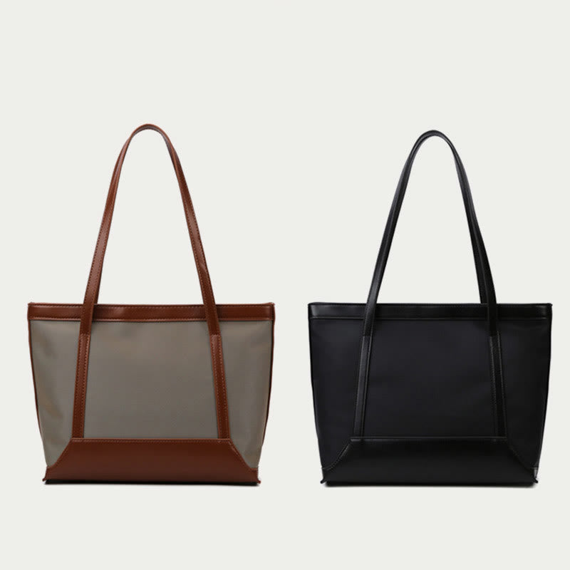 Große Tragetasche, robuste Schulterhandtasche aus PU-Leder