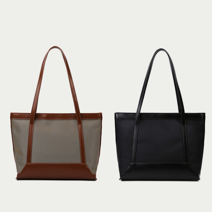 Große Tragetasche, robuste Schulterhandtasche aus PU-Leder