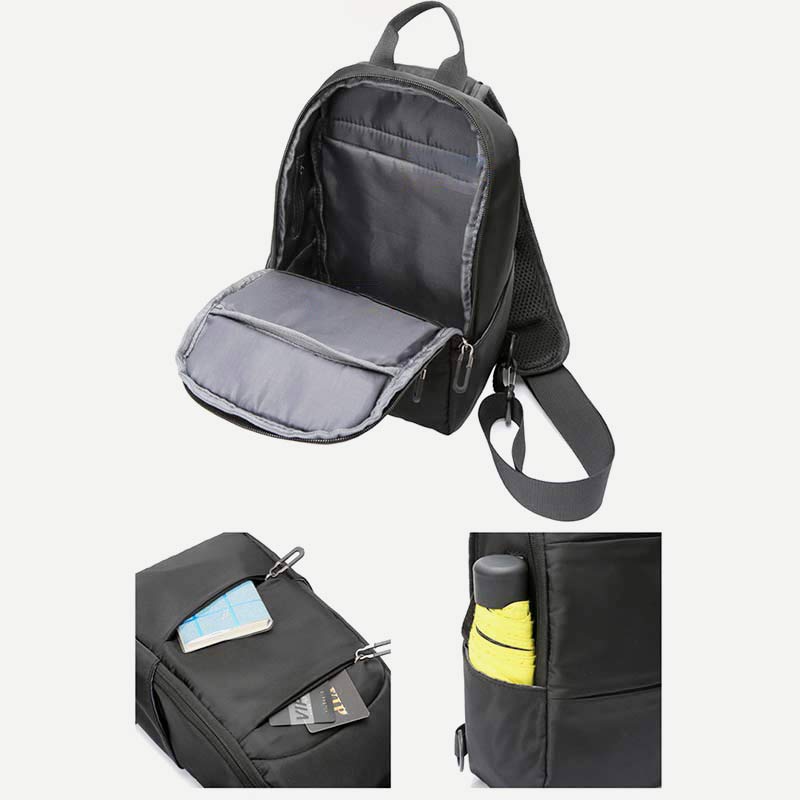Sling Crossbody Rucksack Umhängetasche für Herren mit USB-Ladeanschluss