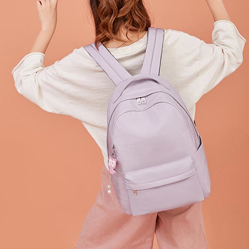 Rucksack für Damen, Campus, einfarbig, für Studenten, große Kapazität