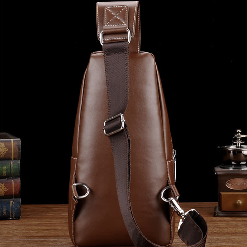 Männer Casual Reise Crossbody Brust Sling Tasche Ein Schultergurt