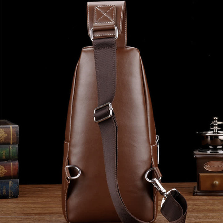 Männer Casual Reise Crossbody Brust Sling Tasche Ein Schultergurt