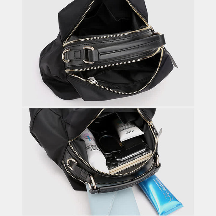 Kleine Umhängetasche mit Doppelreißverschluss, Handtasche für Damen, leichte Geldbörse