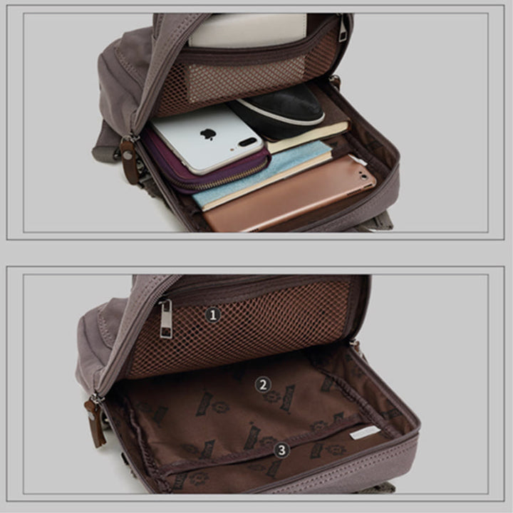 Schultertasche für Männer Canvas Retro Sports Crossbody Käsetasche