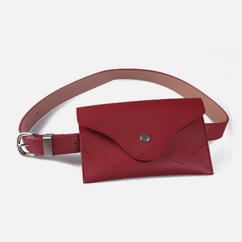 Stilvolle Hüfttasche Vegan Leder Umschlag Damen Gürteltasche
