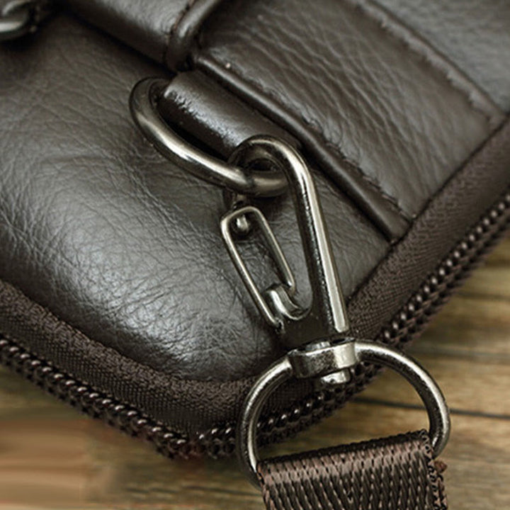 Messenger Bag für Herren, Mini-Umhängetasche aus ultradünnem Leder