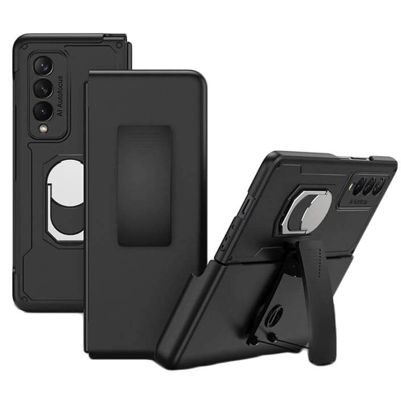 Telefonhalter-Holster für Galaxy Z Fold 3, drehbarer Ständer, Clip, Telefonhülle