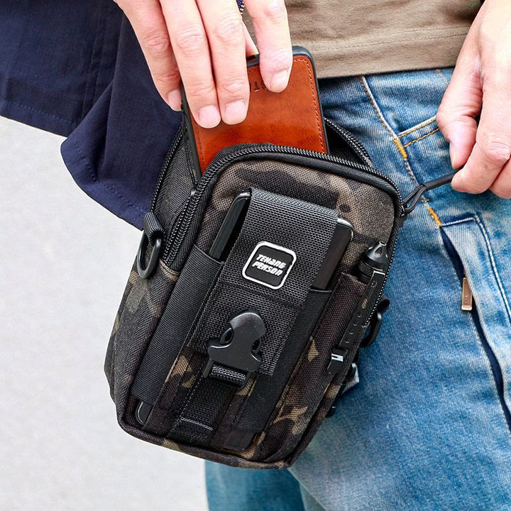 Taktische Hüfttasche mit Gürtelschlaufe, Handytasche für 7,5 Zoll Mobiltelefone mit Umhängegurt
