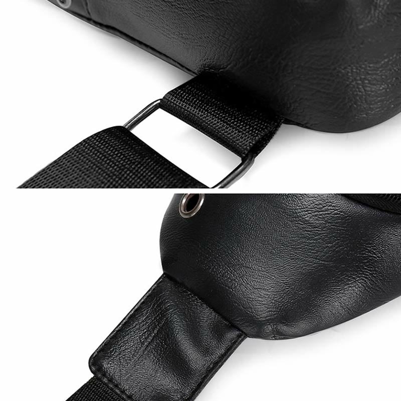 Umhängetasche aus Leder mit verstellbarem Riemen für Reisen im Freien