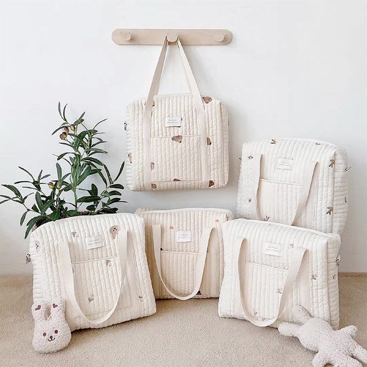 Wickeltasche Tote Weiche Baumwolle Mama Schultertasche Handtasche Baby