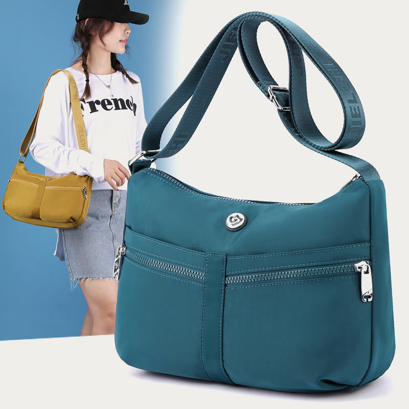 Solide Umhängetasche für die Schule, Reisen, einfache Nylontasche, Geldbörse
