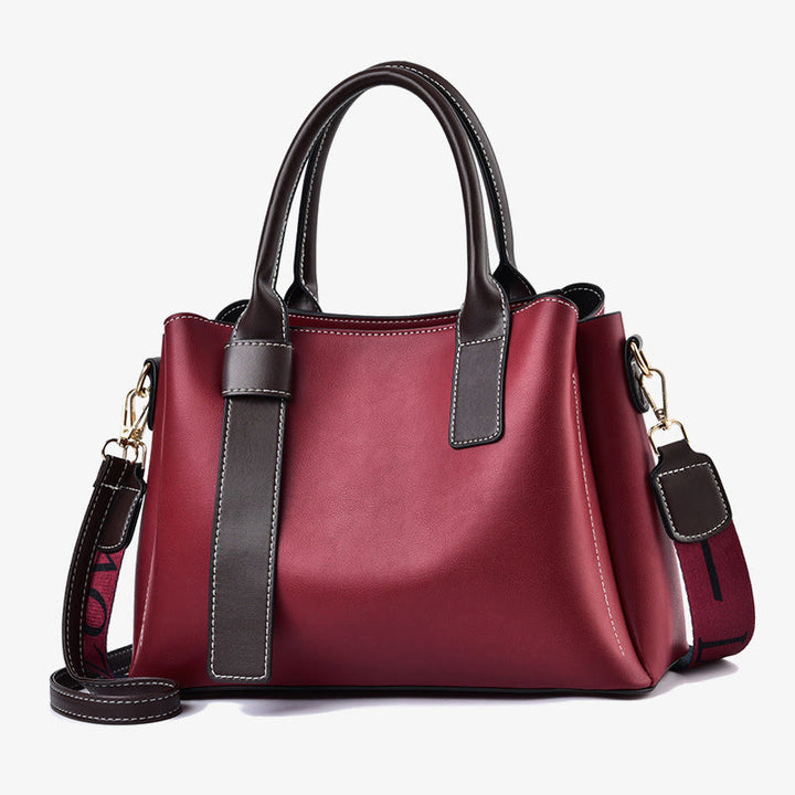 Damen Handtasche mit Henkel, modische Tragetasche mit 2 Schultergurten