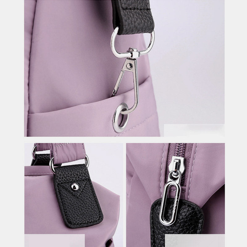 Damen Nylon Schultertasche Leichte wasserdichte Tragetasche Casual Arbeitstasche Geldbörse