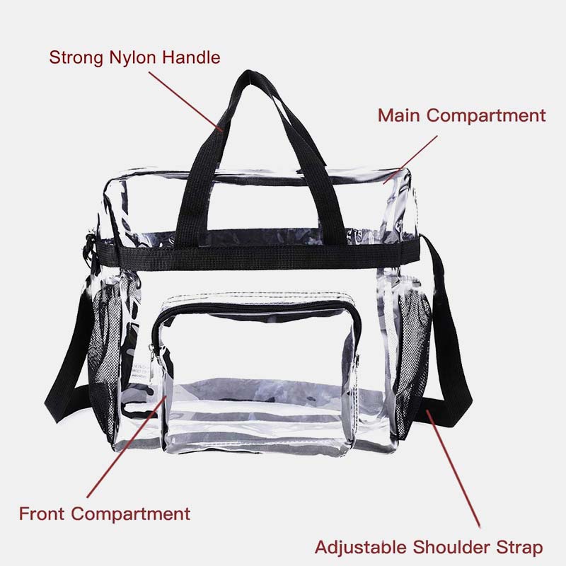 Große, wasserdichte, lässige, transparente Handtasche 