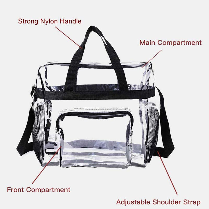 Große, wasserdichte, lässige, transparente Handtasche 