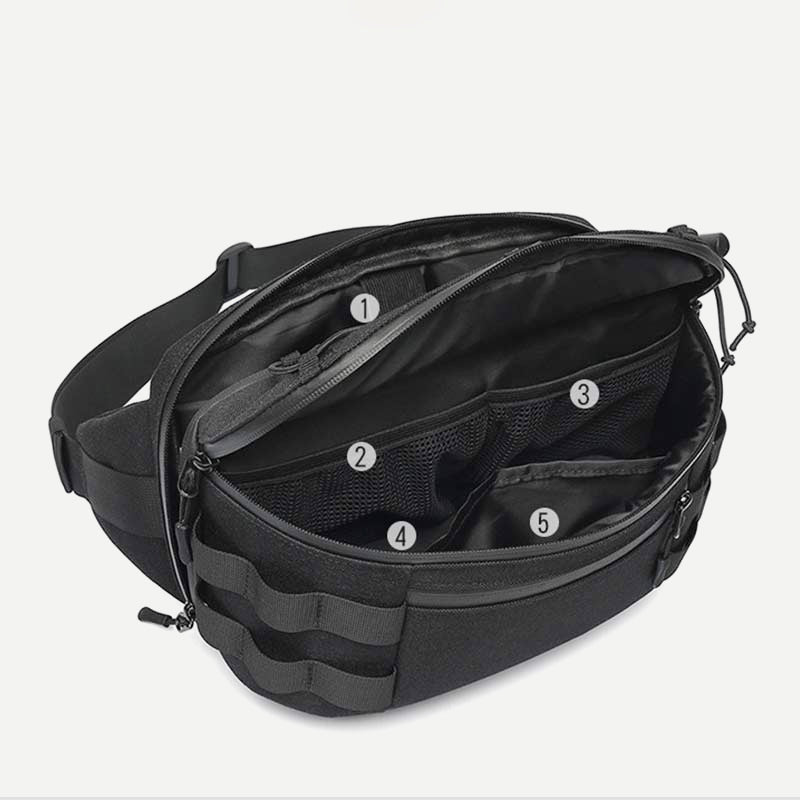 Taktische Hüfttasche, große Kapazität, funktionale Schultertasche