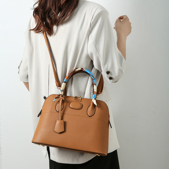 Top-Griff-Tasche für Frauen Vintage dünner Seidenschalgriff