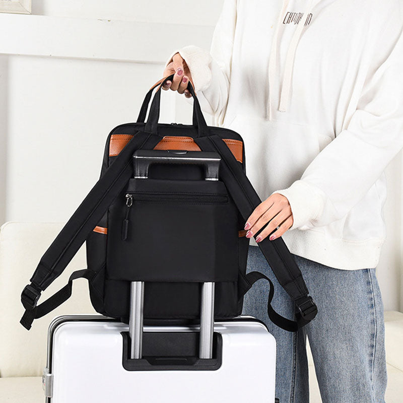 Lässiger, wasserdichter Nylon-Rucksack mit großem Fassungsvermögen 