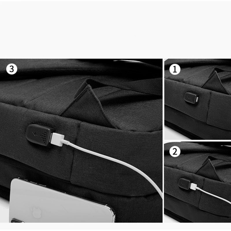 Wasserdichter Rucksack mit mehreren Taschen und USB-Ladefunktion