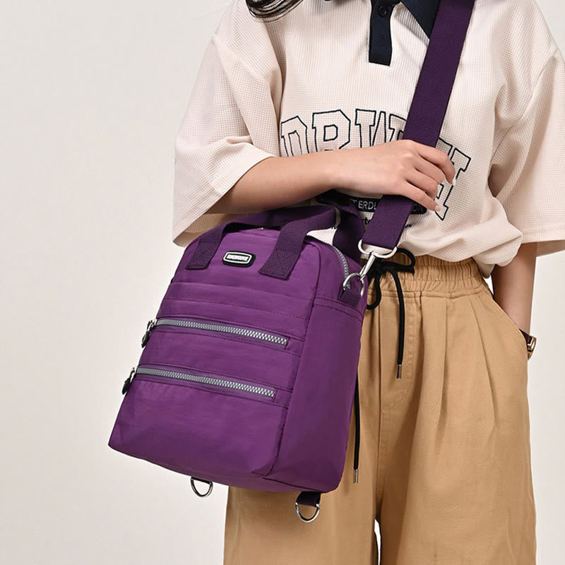 Mehrzweck-Rucksack für Damen, wasserdichte, tragbare Schultertasche aus Nylon