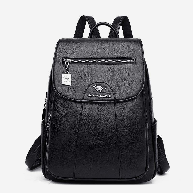 Kleiner Rucksack für Damen, weiches PU-Leder, lässiger Tagesrucksack