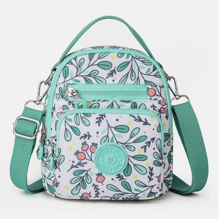 Schultertasche mit Blumenmuster für Damen, Crossbody-Rucksack, Mehrzweck-Umhängetasche