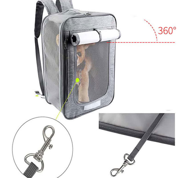 Haustier-Rucksackträger, faltbarer Haustier-Rucksack, Handtasche für Katzen und kleine Hunde