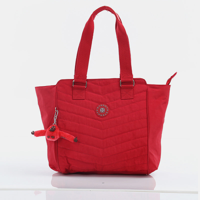 Nylon-Tragetasche für Damen, wasserdicht, groß, gesteppt, Schultertasche, Handtasche