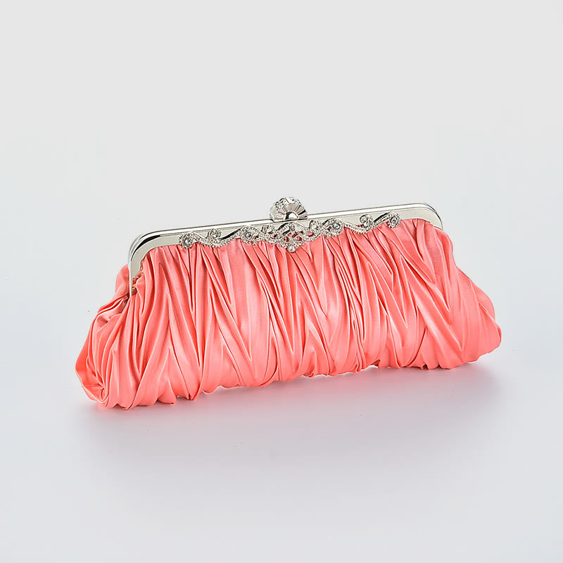 Abendtasche für Frauen Hochzeitsfeier Braut Plissee Kette Tasche