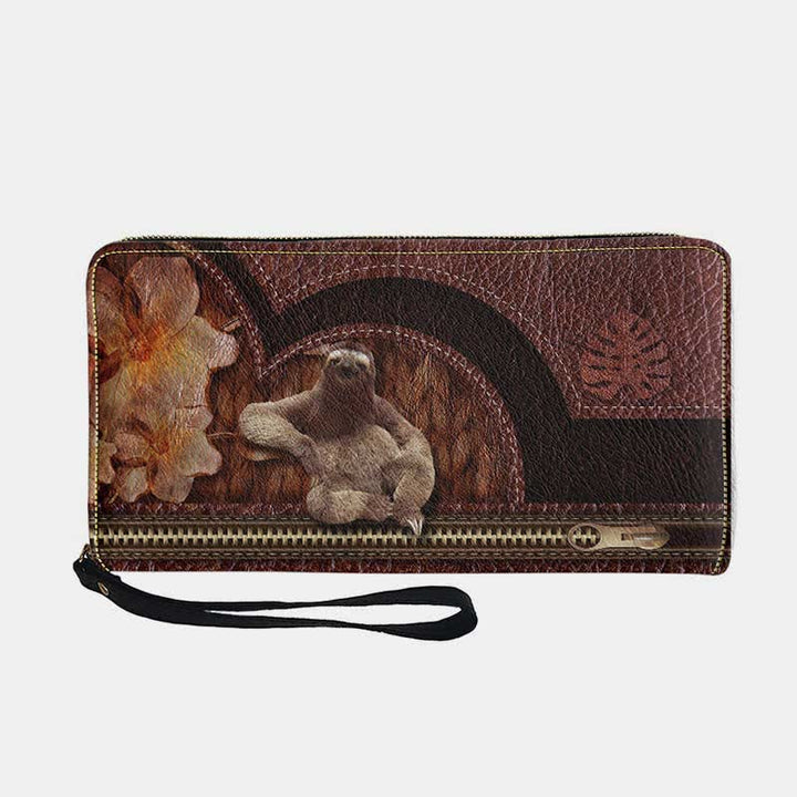 Süße Geldbörse für Damen, großes Fassungsvermögen, mit Rundum-Reißverschluss, Clutch