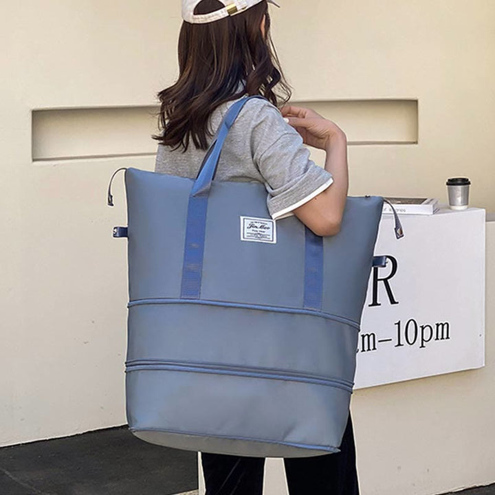 Reisetasche mit doppelter Erweiterung für Damen, groß, leicht, Oxford-Reisetasche