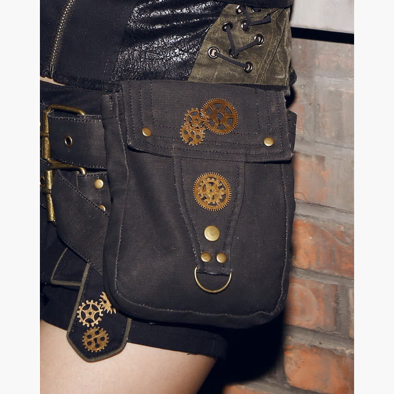 Hüfttasche für Damen, Canvas-Gürteltasche für Outdoor-Motorradfahren
