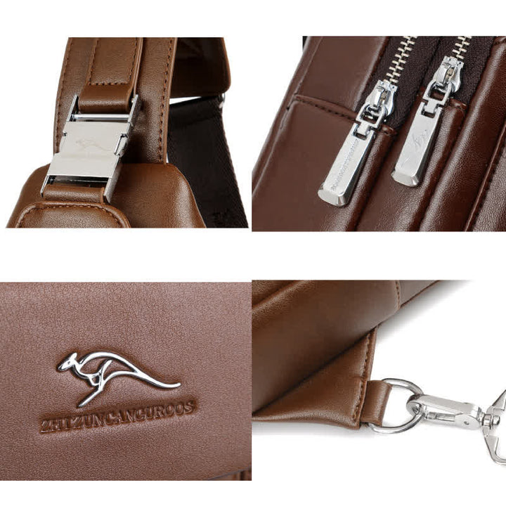Tragefreundliche Schultertasche mit mehreren Fächern und USB-Ladeanschluss