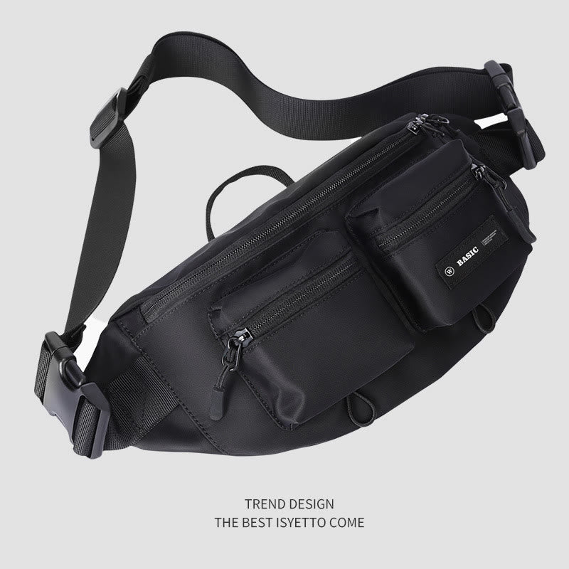 Gürteltasche für Herren, einfache, wasserdichte Umhängetasche aus Nylon für den Außenbereich