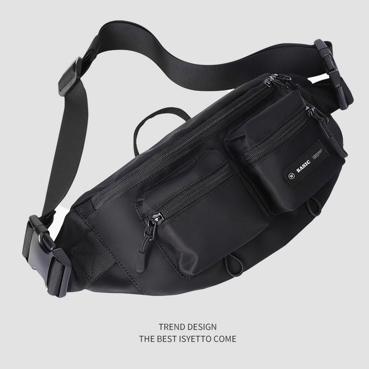 Gürteltasche für Herren, einfache, wasserdichte Umhängetasche aus Nylon für den Außenbereich