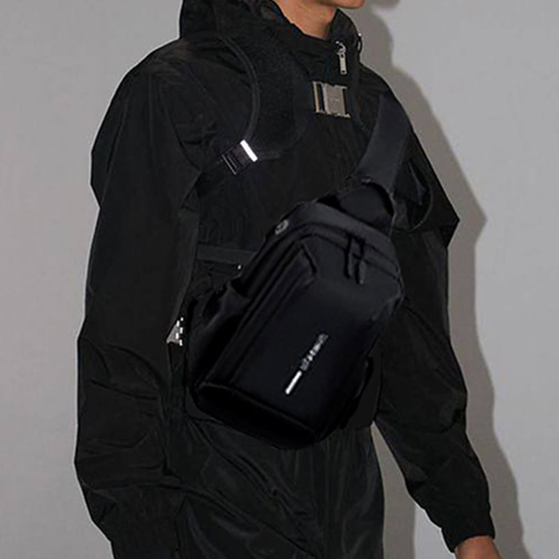 Schultertasche für Herren, für die tägliche Reise, Brusttasche mit großem Fassungsvermögen
