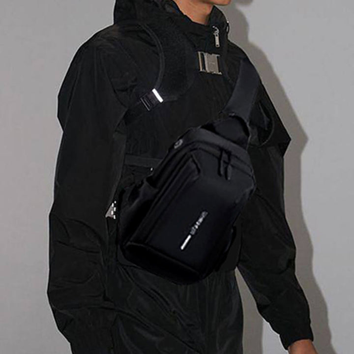 Schultertasche für Herren, für die tägliche Reise, Brusttasche mit großem Fassungsvermögen