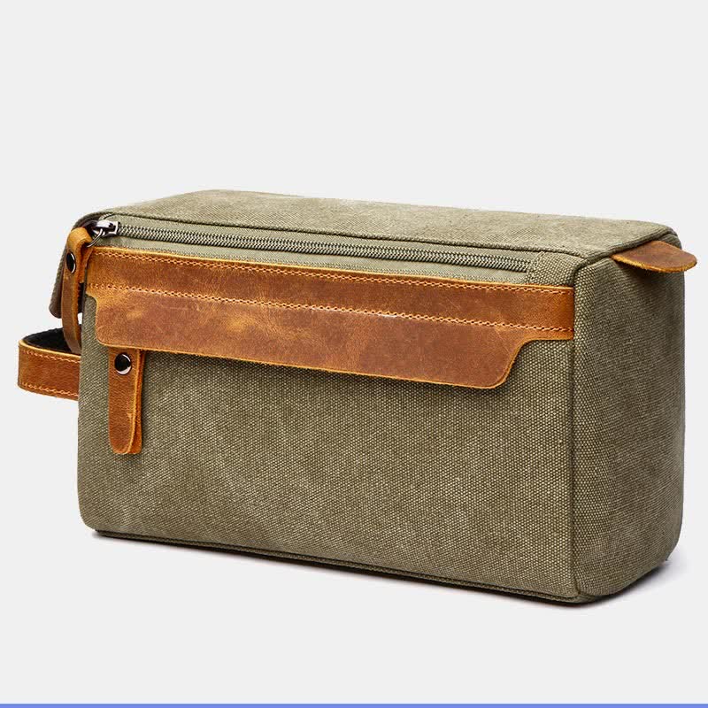 Retro-Aufbewahrungstasche aus Segeltuch, Make-up-Tasche, Reise-Kulturtasche für Damen und Herren