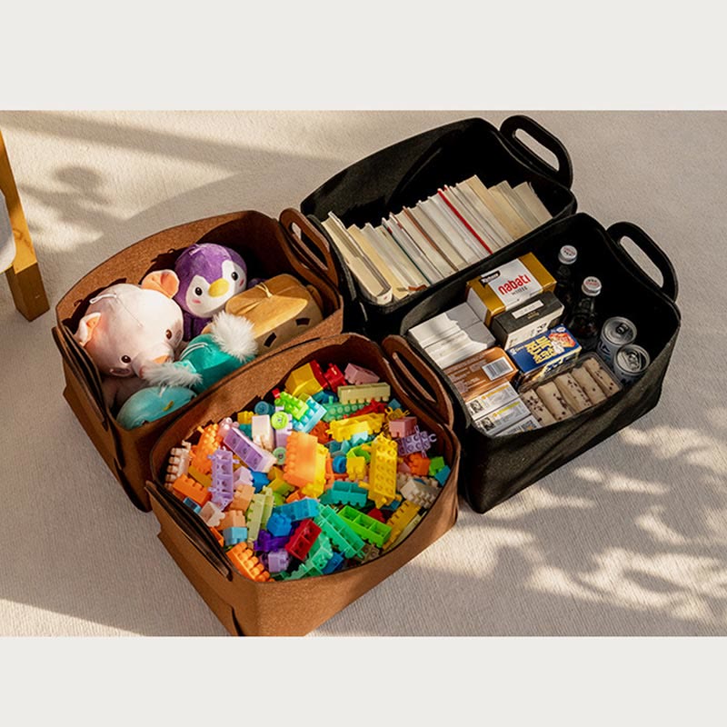 Aufbewahrungstasche für Zuhause, tragbar, Filz, Kleidung, Organizer, Korb, Snackbox