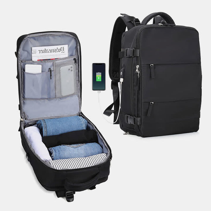 Extragroßer Reise-Laptop-Rucksack, wasserdichter Tagesrucksack mit mehreren Taschen und Nassfach
